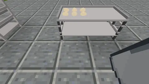 La pâte divisée en pâtons.