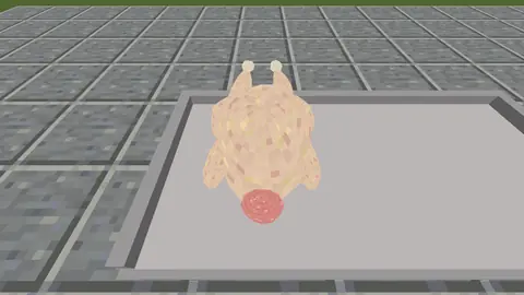 Un poulet entier sur la table de préparation.