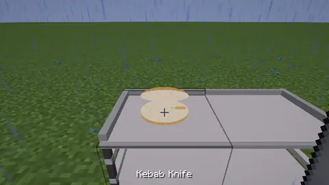 Le pain ouvert sur la table à kebab.